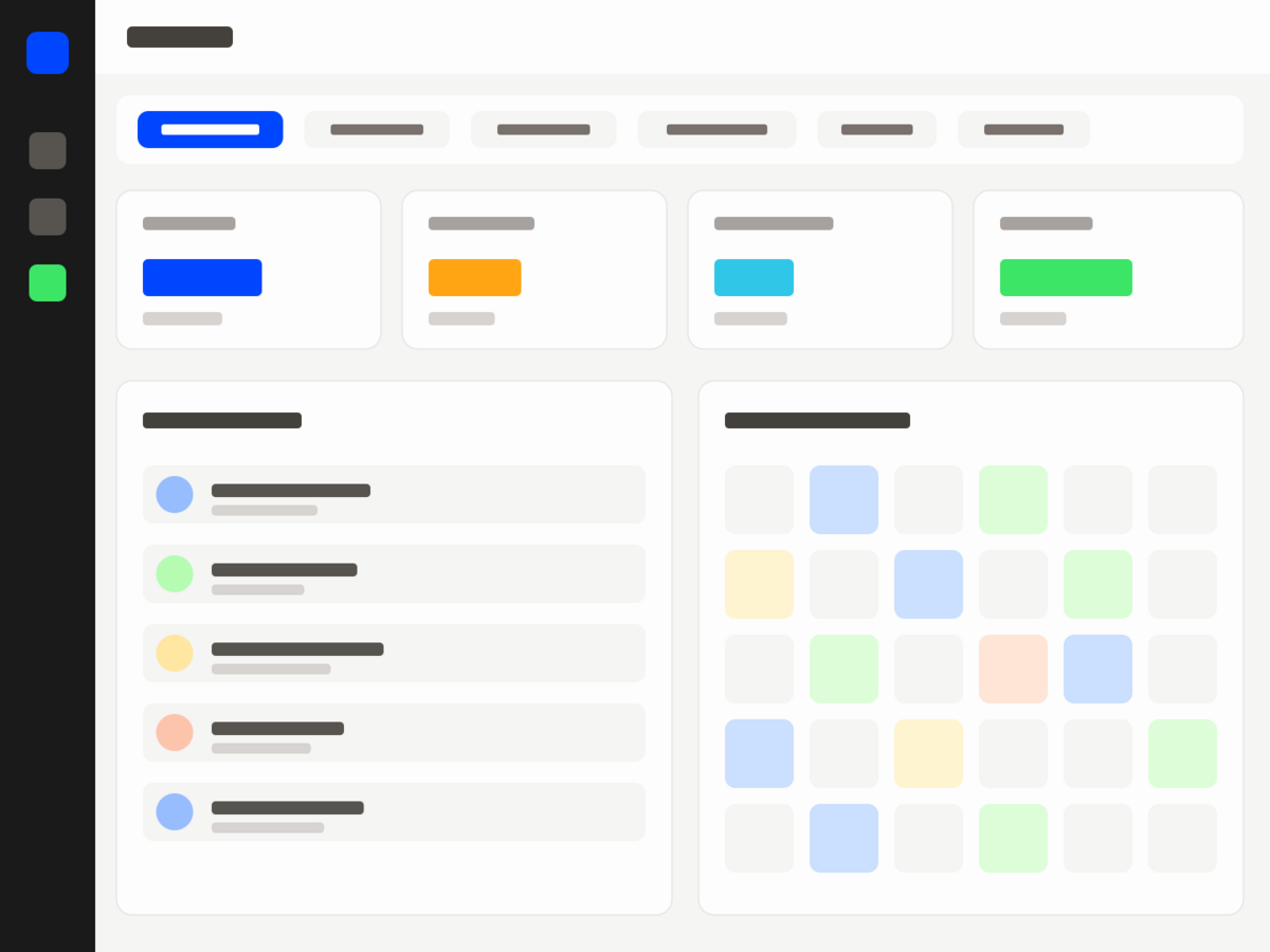 HR dashboard with workforce metrics and tab navigation